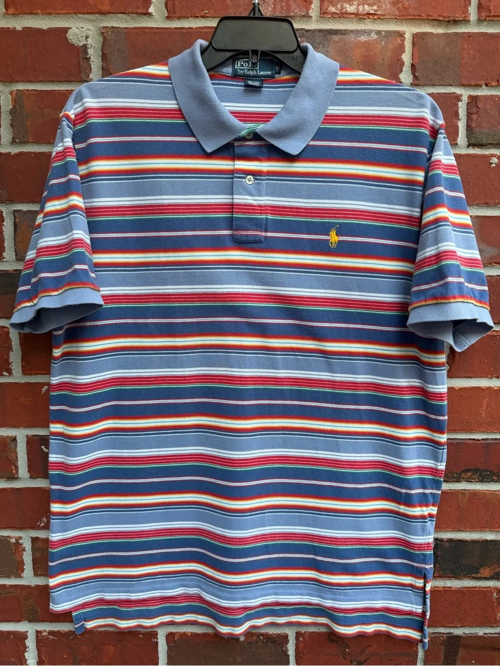 Polo Ralph Lauren Men’s XL Multicolored Multi-Stripe Short Sleeve Polo Shirt P1